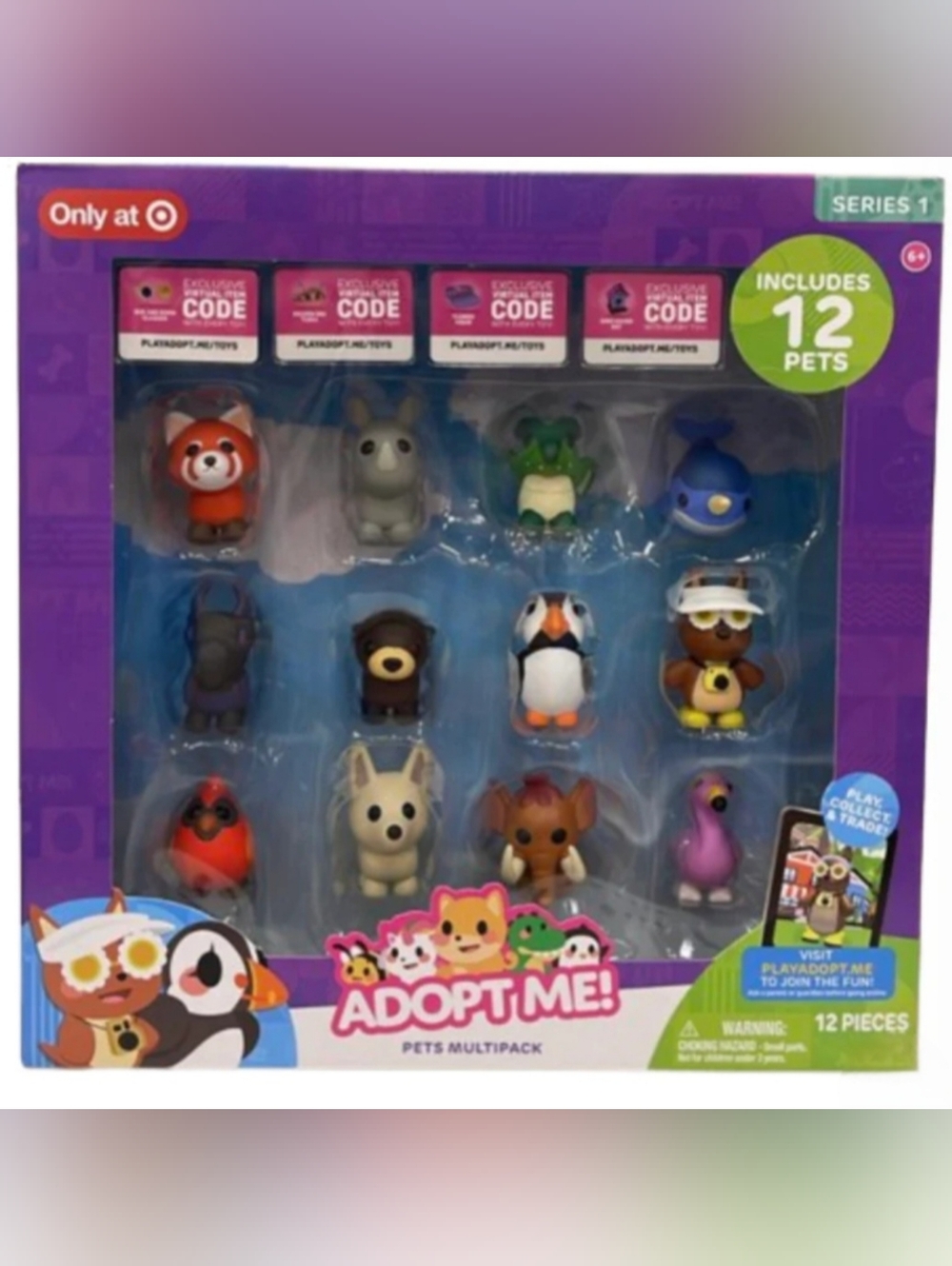 Adopt Me Pets Mini Figure Set - 12pk (Target Exclusive Series 1), NIB, age 6+
